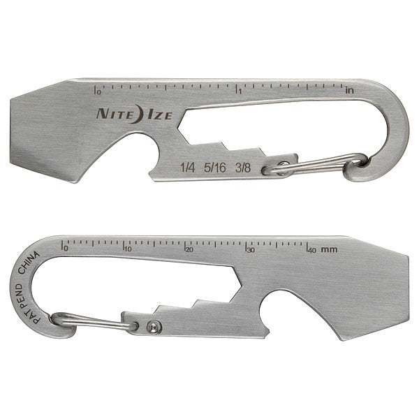 Carabiner Key Clip, 11/16 in Ring Size, Silver