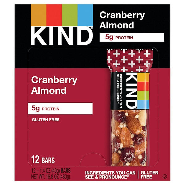KIND Cranberry Nutrition Bar, 12 PK