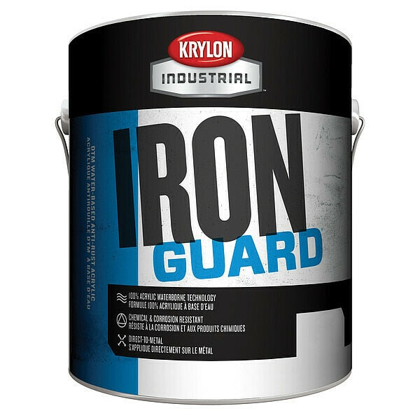 Interior/Exterior Paint, Glossy, Water Base, Dark Machinery Gray, 1 gal