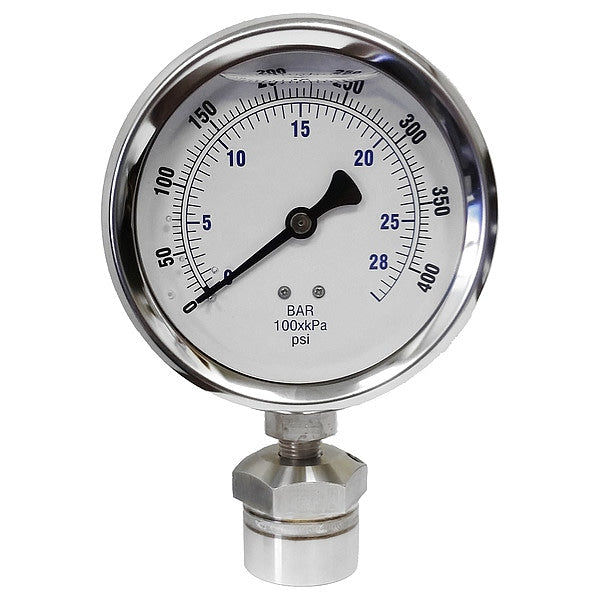 Pressure Gauge, 30 to 0 to 15 Range