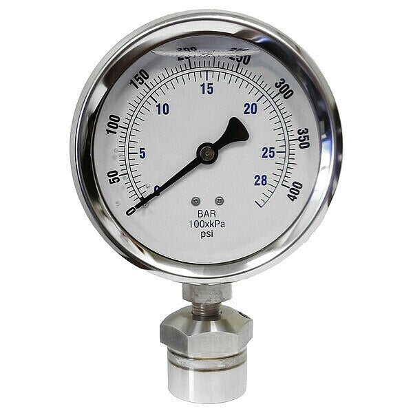 Pressure Gauge, 30 to 0 to 15 Range