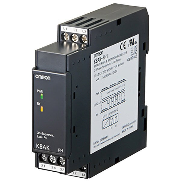 Monitoring Relays, 9 Pins, 200-480V AC