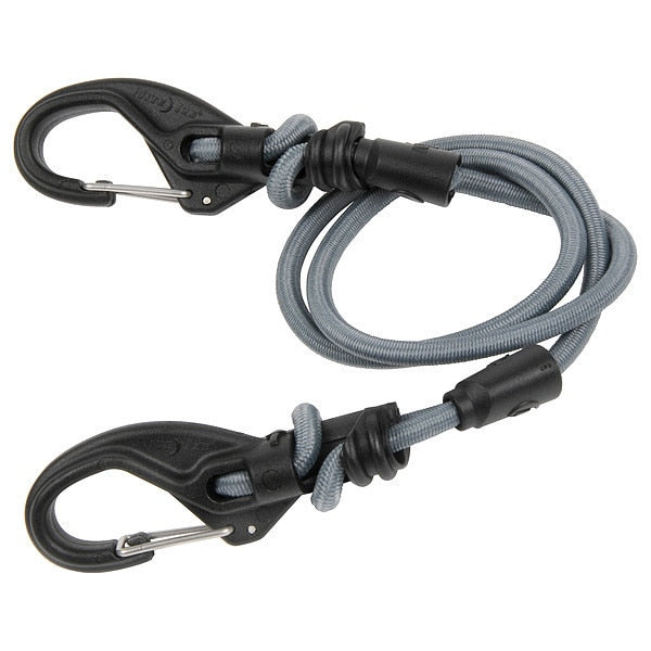 Adjustable Bungee Cord, Carabiner, 28 In.L