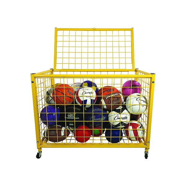 Game Ball Locker, 42 in.Lx24 in.W, Yellow