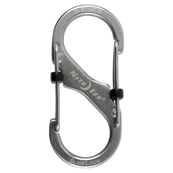 Carabiner Clip, 1-31/32 in., Silver