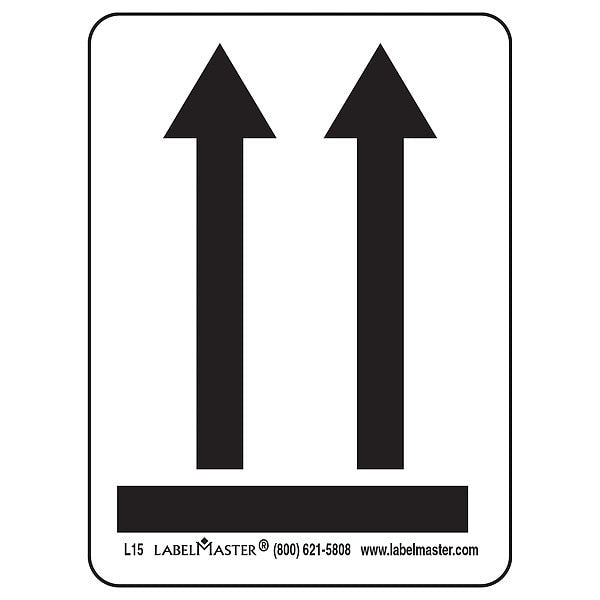Arrows Label, 1-3/4inx2-3/8in, Paper, 500