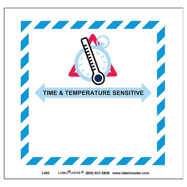 Time and Temperature Lbl, 121mmx126mm, 500