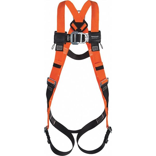 Full Body Harness, Vest Style, L/XL, Polyester, Orange