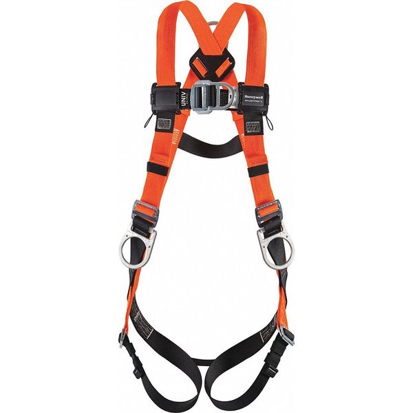 Full Body Harness, Vest Style, L/XL, Polyester, Orange