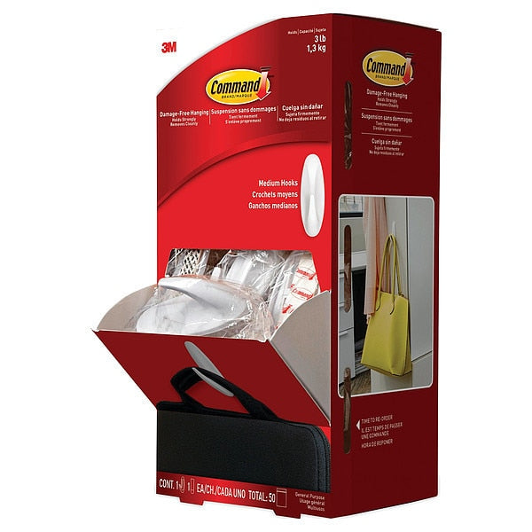 Hook, Medium, White, PK50