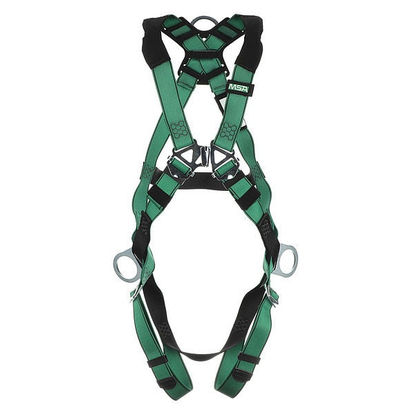 Full Body Harness, Vest Style, XL, Nylon, Green
