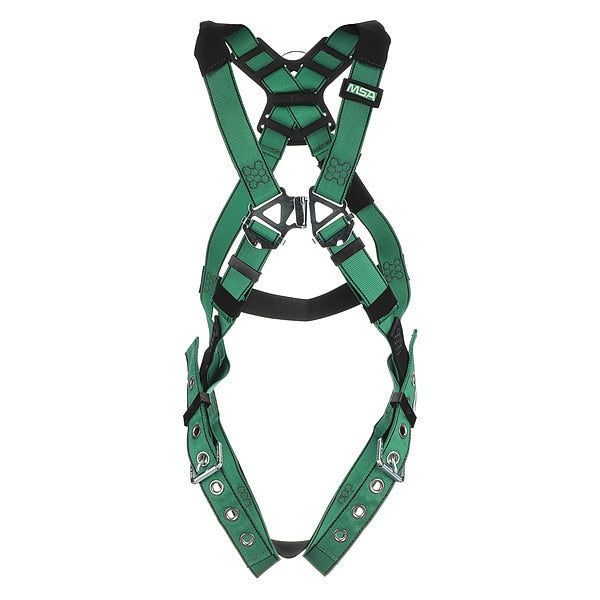 Full Body Harness, Vest Style, M, Nylon, Green