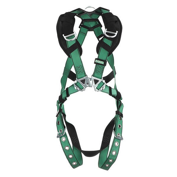 Full Body Harness, Vest Style, XL, Nylon, Green