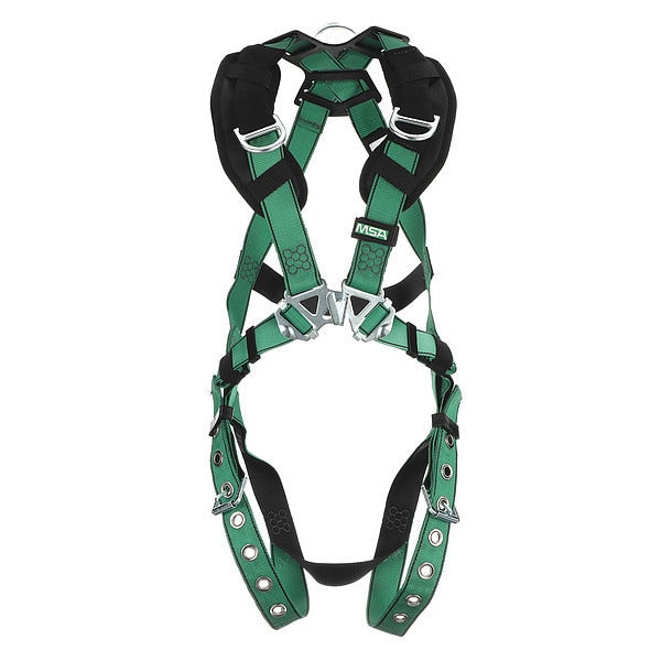 Full Body Harness, Vest Style, M, Nylon, Green