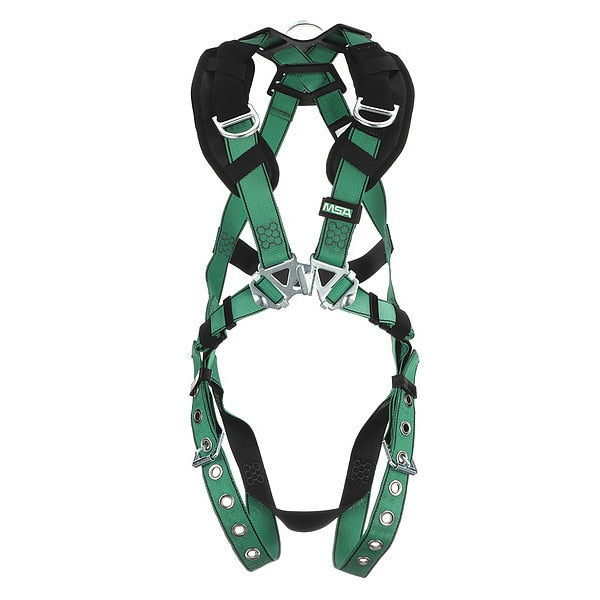 Full Body Harness, Vest Style, 2XL, Nylon, Green