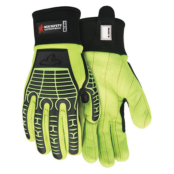 Mechanics Glove, L, Full Finger, PR