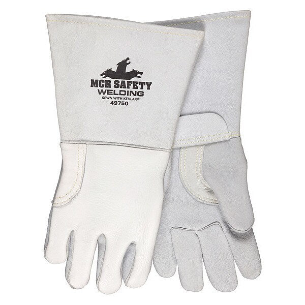 Welding Leather Glove, Gray, XL, PK12