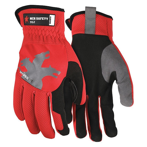 Mechanics Glove, L, Full Finger, PR