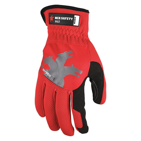 Mechanics Glove, L, Full Finger, PR