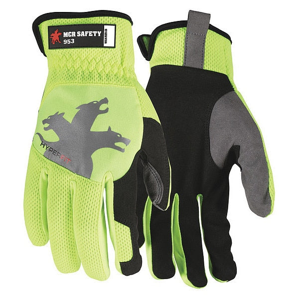 Mechanics Glove, L, Full Finger, PR