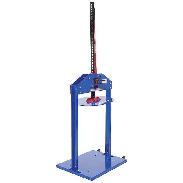 Manual Trash Compactor, Blue, 55 gal.