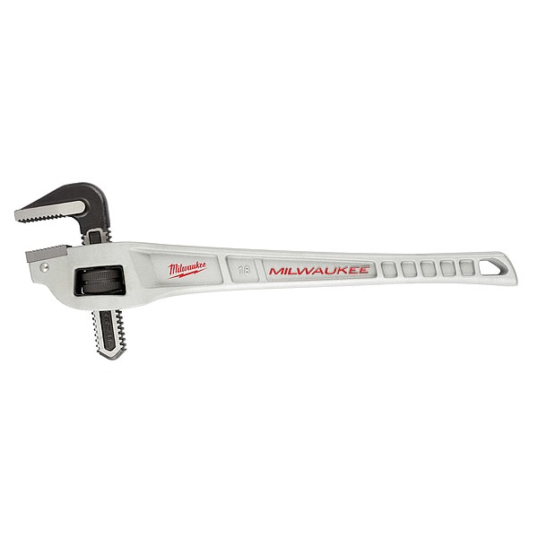 18 in L 2 in Cap. Aluminum Offset Pipe Wrench