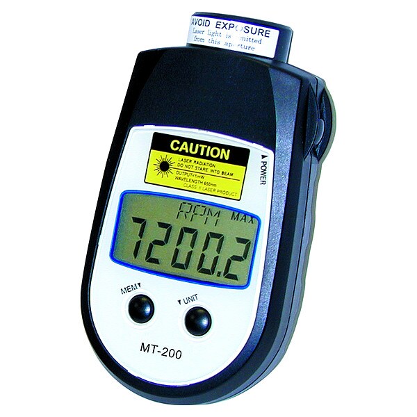 Tachometer, Contct/Noncntct, 6 to 25000RPM