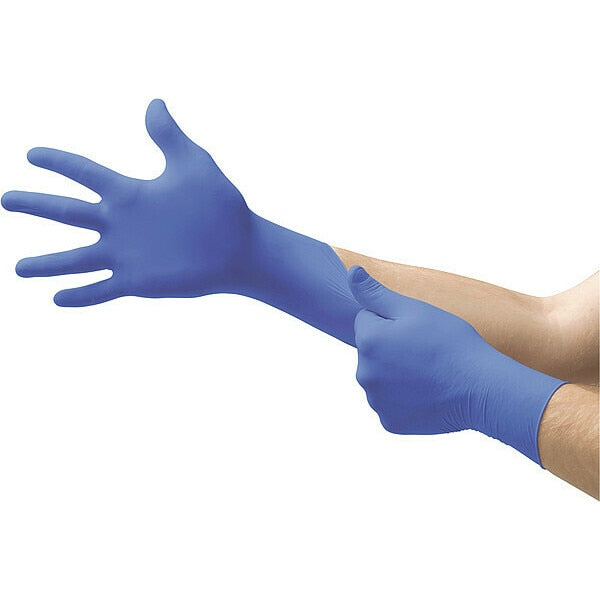 Fully Textured Disposable Gloves, Nitrile, Powder Free, Cobalt Blue, XL, 100 PK