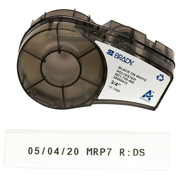 Label Cartridge, Black/White, 3/4 In. W