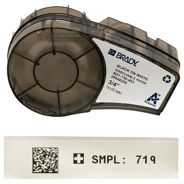 Laboratory Label, Black/White, Labels/Roll: Continuous