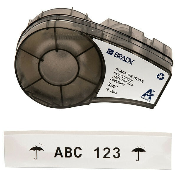 Label Cartridge, Black/White, 3/4 In. W