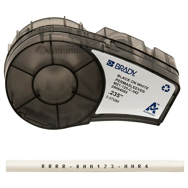 Label Cartridge, Black/White, 1/8 In. W