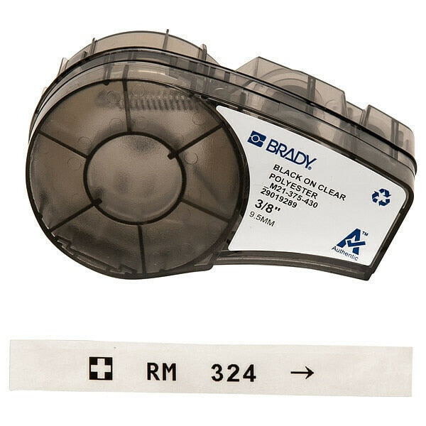 Label Cartridge, Black/Clear, 21 ft. L