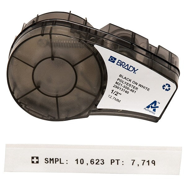 Label Cartridge, Blck/Wht, 1/2 In. W