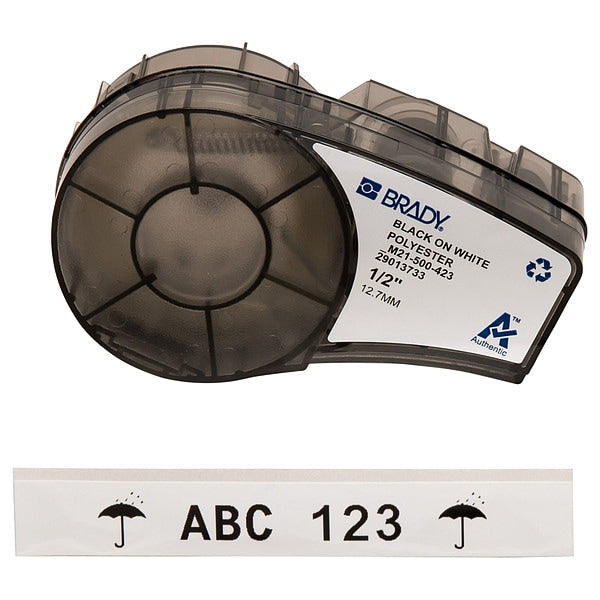 Label Cartridge, Black/White, 21 ft. L