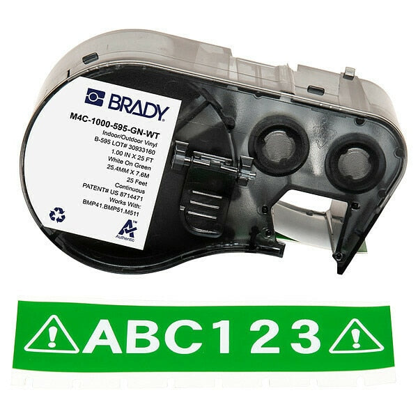 Precut Label Roll Cartridge, Green/White
