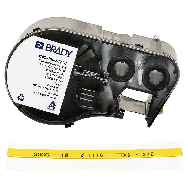 Wire and Cable Label, Yellow, Matte Finish