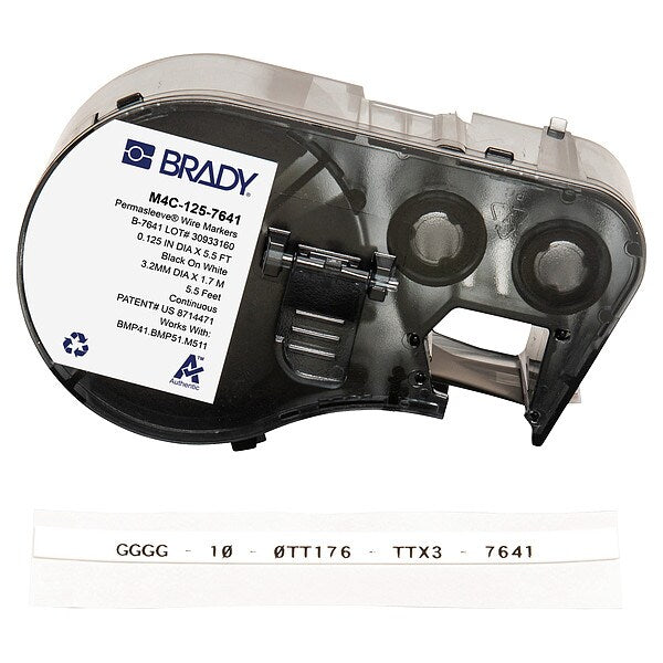 Precut Label Cartridge, Matte, 15/64 in H