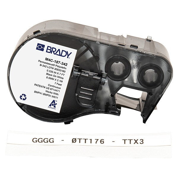 Wire and Cable Label, White, Matte Finish