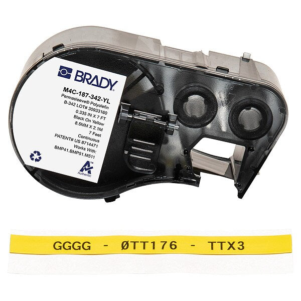 Wire and Cable Label, Yellow, Matte Finish