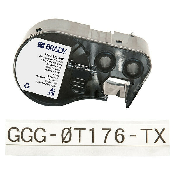 Precut Label Cartridge, Matte, 41/64 in H