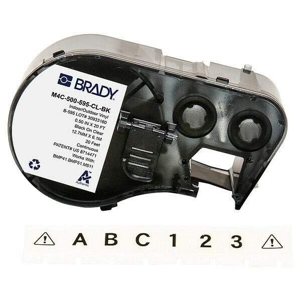 Precut Label Roll Cartridge, Clear, Gloss