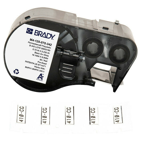 Wire and Cable Label, White, Matte Finish