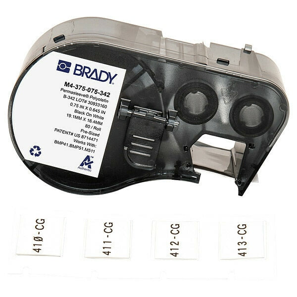 Wire and Cable Label, White, Matte Finish