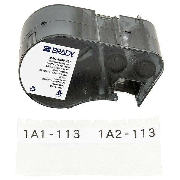 Precut Label Roll Cartridge, Clear/White