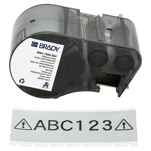 Precut Label Roll Cartridge, White, Gloss
