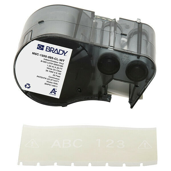 Precut Label Roll Cartridge, Clear, Gloss