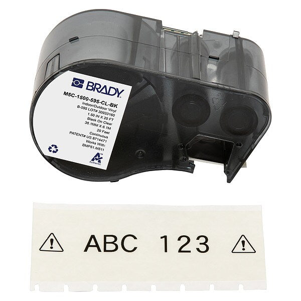 Precut Label Roll Cartridge, Clear, Gloss