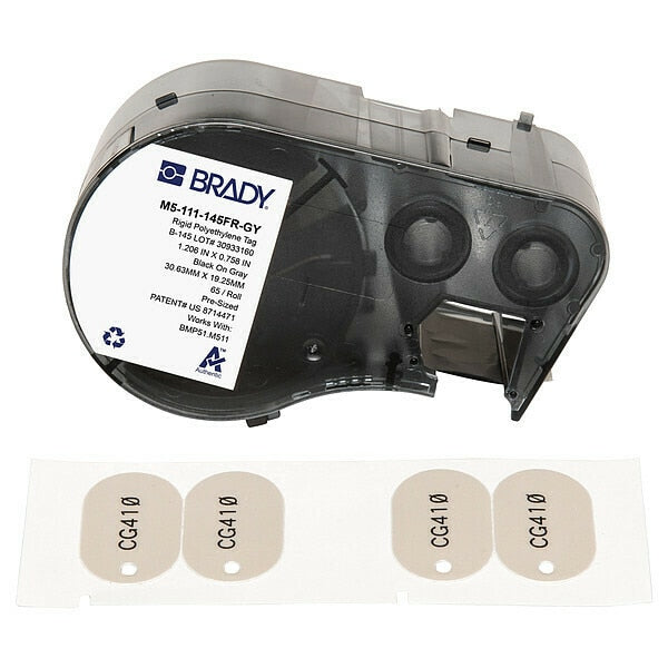 Tag, Polyethylene, Black/Gray, Matte, Finish
