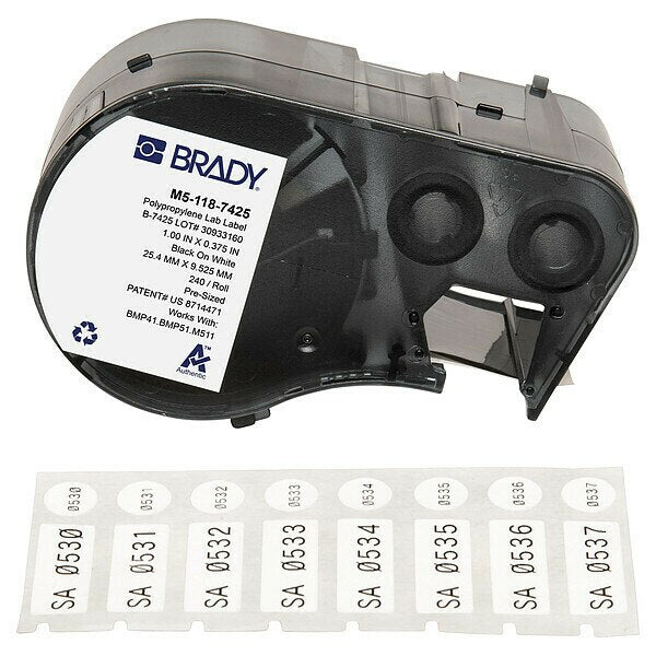 Precut Label Cartridge, White, Matte